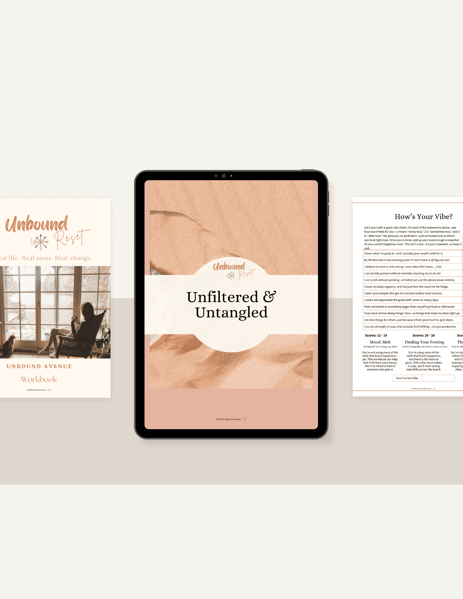 Unfiltered & Untangled mini self reset workbook mockup